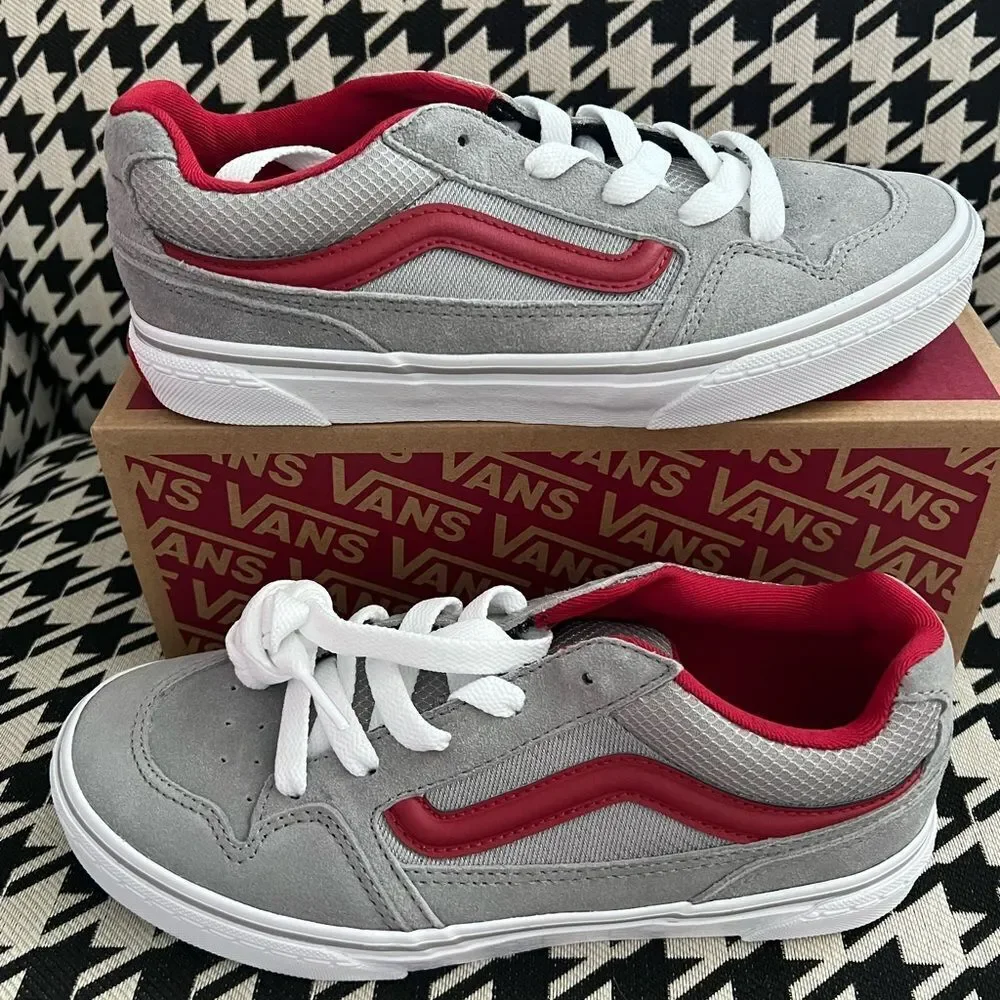 Vans Kids Sneakers Red and Gray